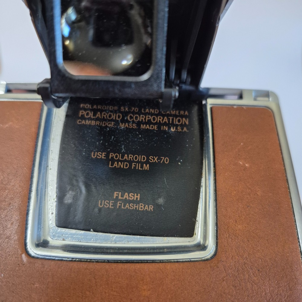 Vintage Polaroid SX-70 Land Camera Leather Folding Instant UNTESTED