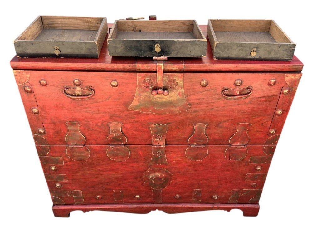 Korean Bandaji Antique Korean Trunk