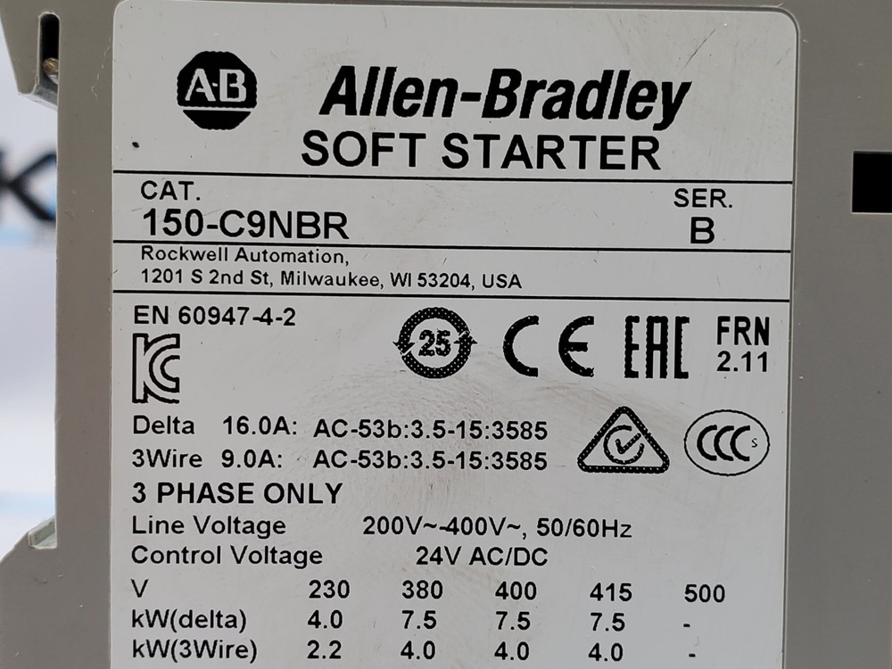Allen Bradley 150-C9NBR SMC-3 Soft Starter Controller