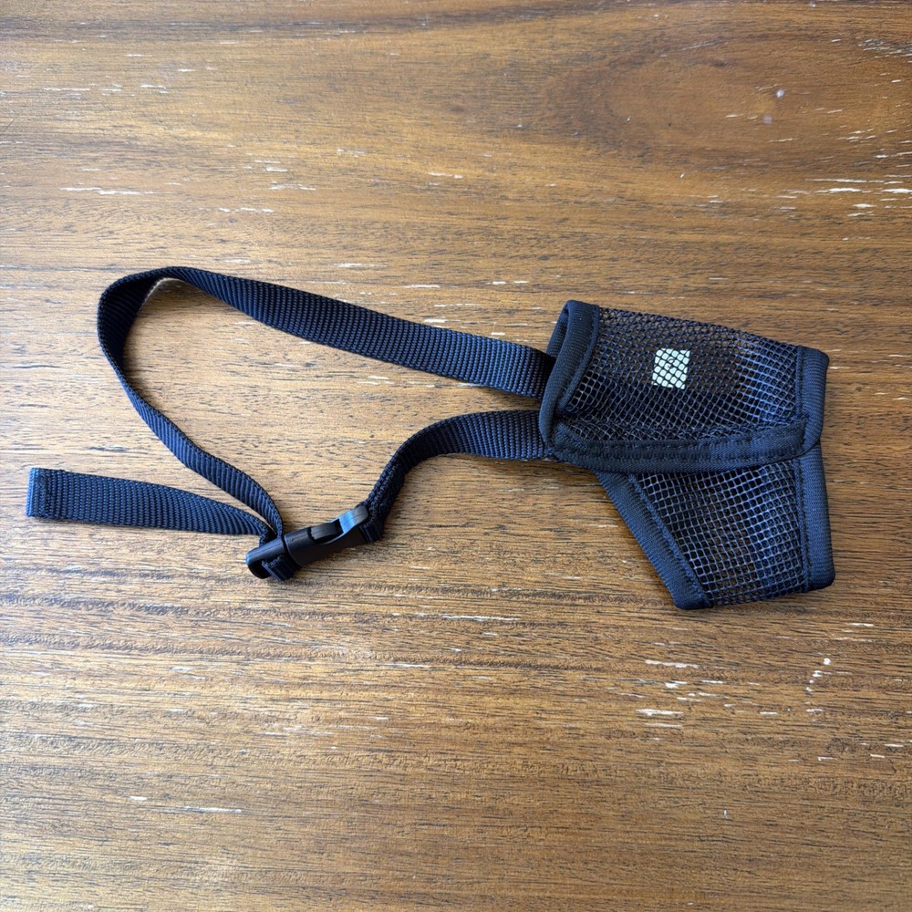Dog Face Muzzle Size Small Black 6-7 Inch Snout