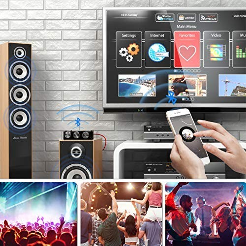 200W Bluetooth 5.0 Amplifier Board, HiFi 2.0 Channel Stereo AMP, USB/AUX Inputs,