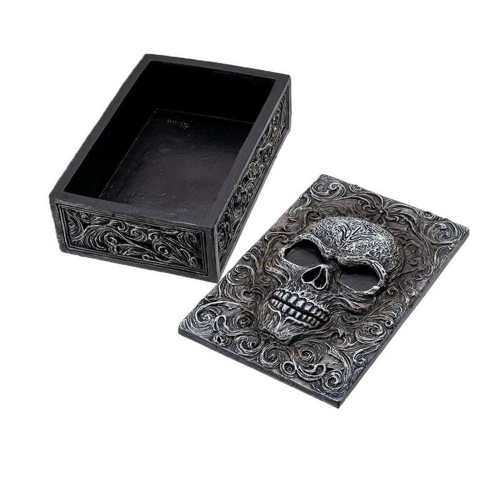 Pacific Giftware Skull Tarot Box Gothic Decorative Storage Container for Taro...