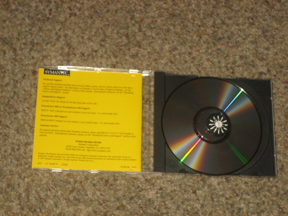 Symantec Norton Utilities Version 3.5 Mac OS CDROM Software Vintage