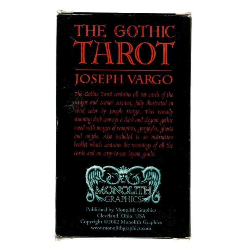 The Gothic Tarot by Joseph Vargo 2002 Tarot Deck