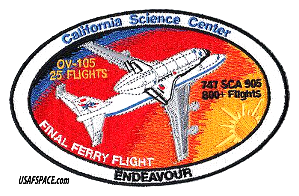 ORIGINAL -NASA -FINAL FERRY FLIGHT- ENDEAVOUR - SHUTTLE CARRIERS - SCA - PATCH