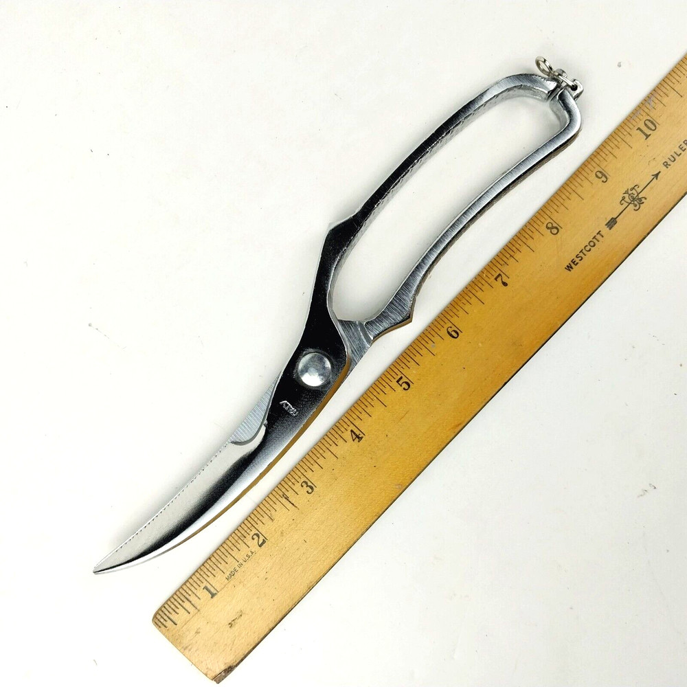 Vintage Stainless Poultry Kitchen Scissors Shears - Made in Italy