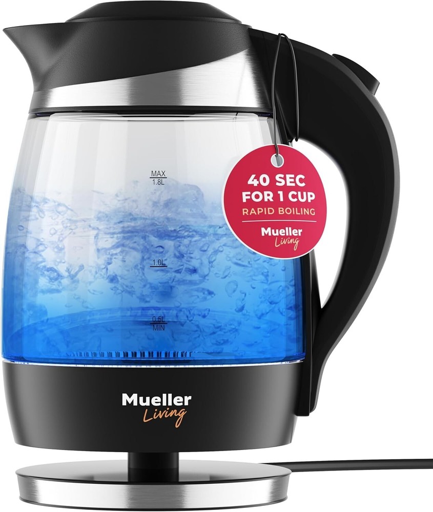 Elegant 1.8L Cordless Electric Kettle - 1500W SpeedBoil with Auto Shutoff