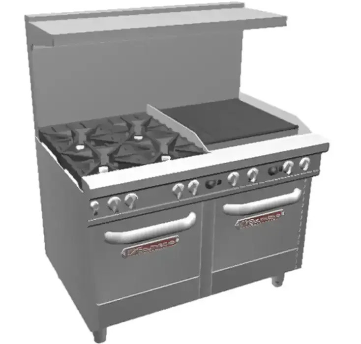 Southbend 4607AC-2CR Ultimate 60" 4 Burner Range w/ 24" Right Side Charbroiler