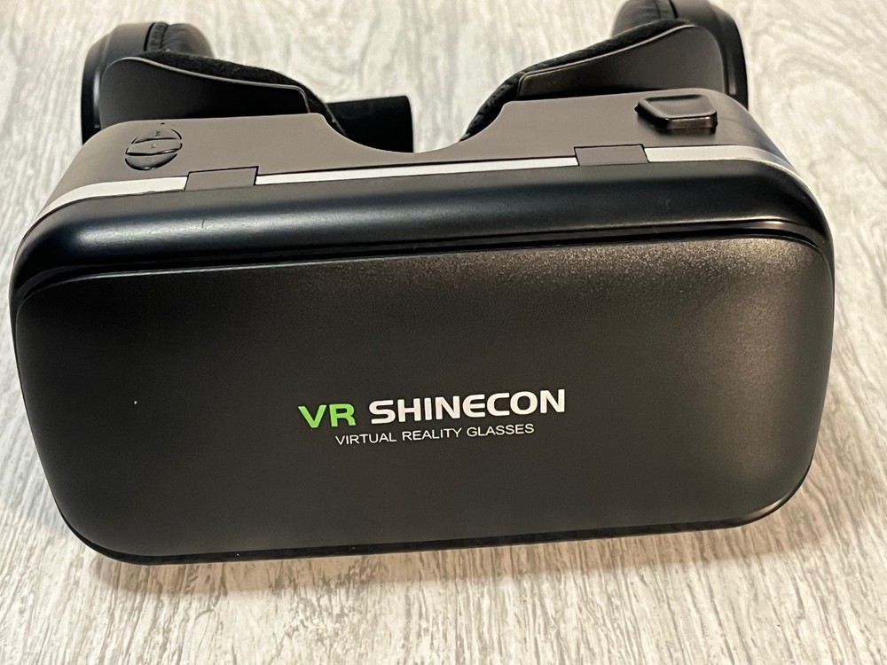 VR Shinecon Black Glasses Headset  6"x3" SmartPhone Virtual Reality Not Tested
