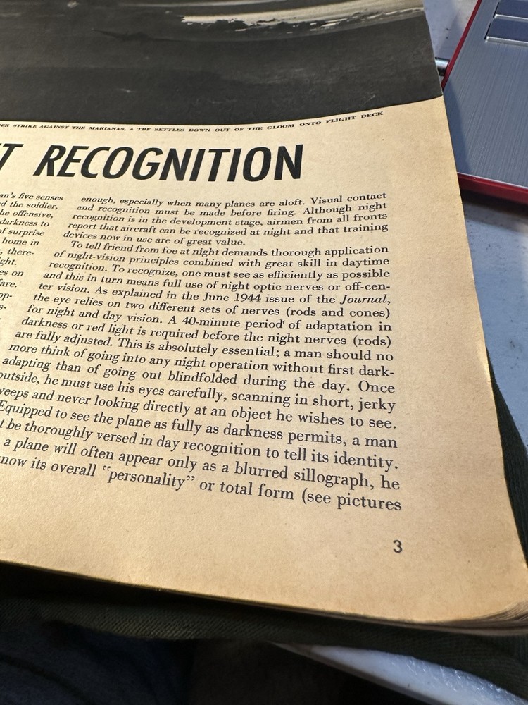 VTG. WAR NAVY DEPT. RECOGNITION JOURNAL. April, 1945. British Cruiser. War Dept.