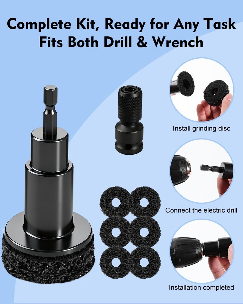 Wheel Hub Resurfacing Kit, Stud and Cleaner Kit for Quick Rust...