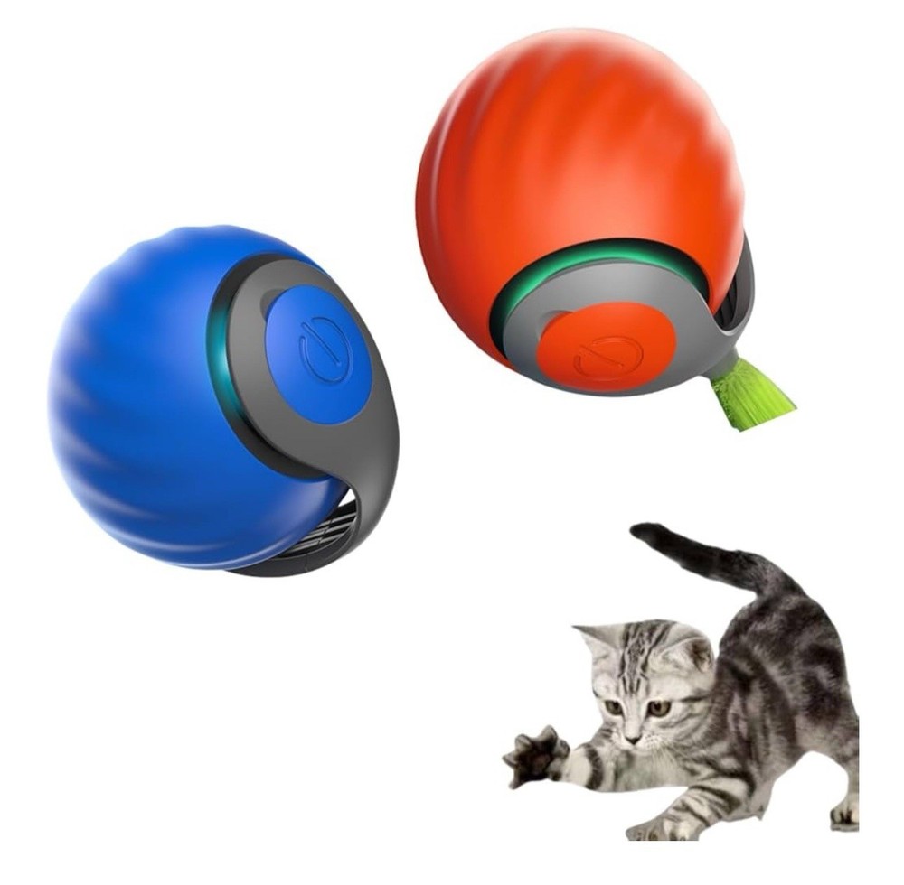 Interactive Cat Ball Toy Automatic Rolling with 2 Speed Settings 90 Min Runtine