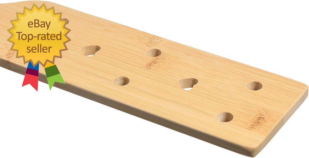 13.1Inch Bamboo Paddle with Airflow Holes,Solid Durable Wooden Lightweight