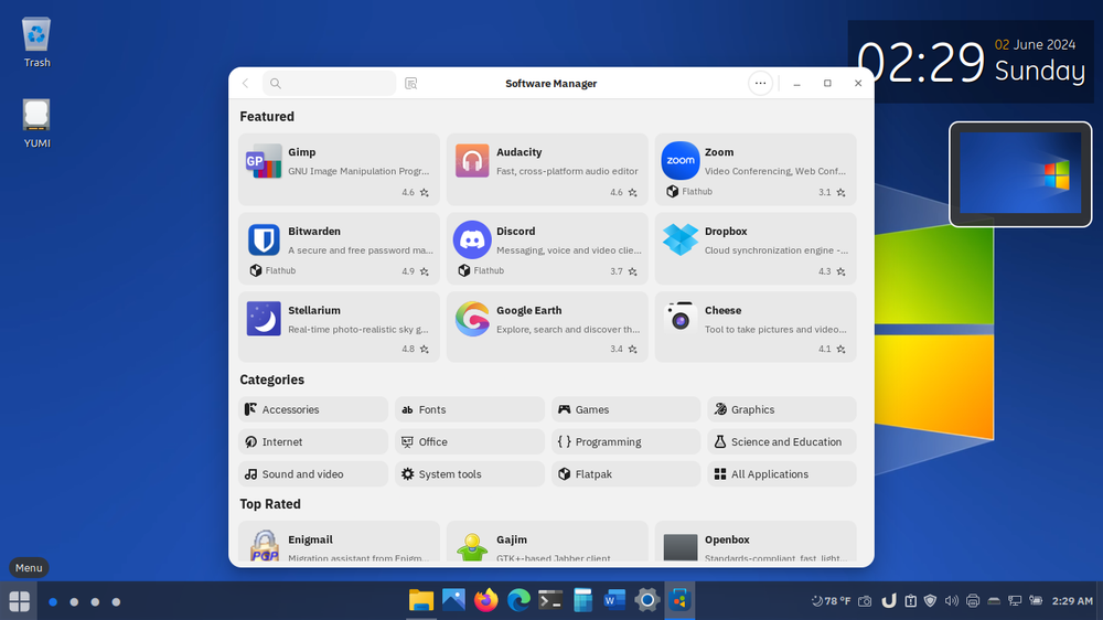 Linux Mint 22 pre-installed 2.5" 160GB Hard Drive (Windows 10 Look) (2)