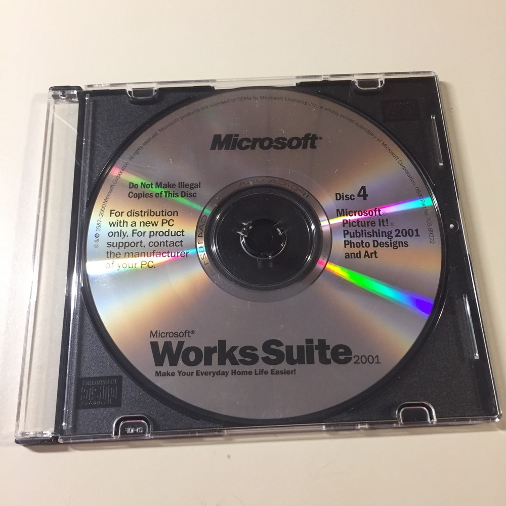Microsoft WORKS SUITE 2001 CDs Set of 6