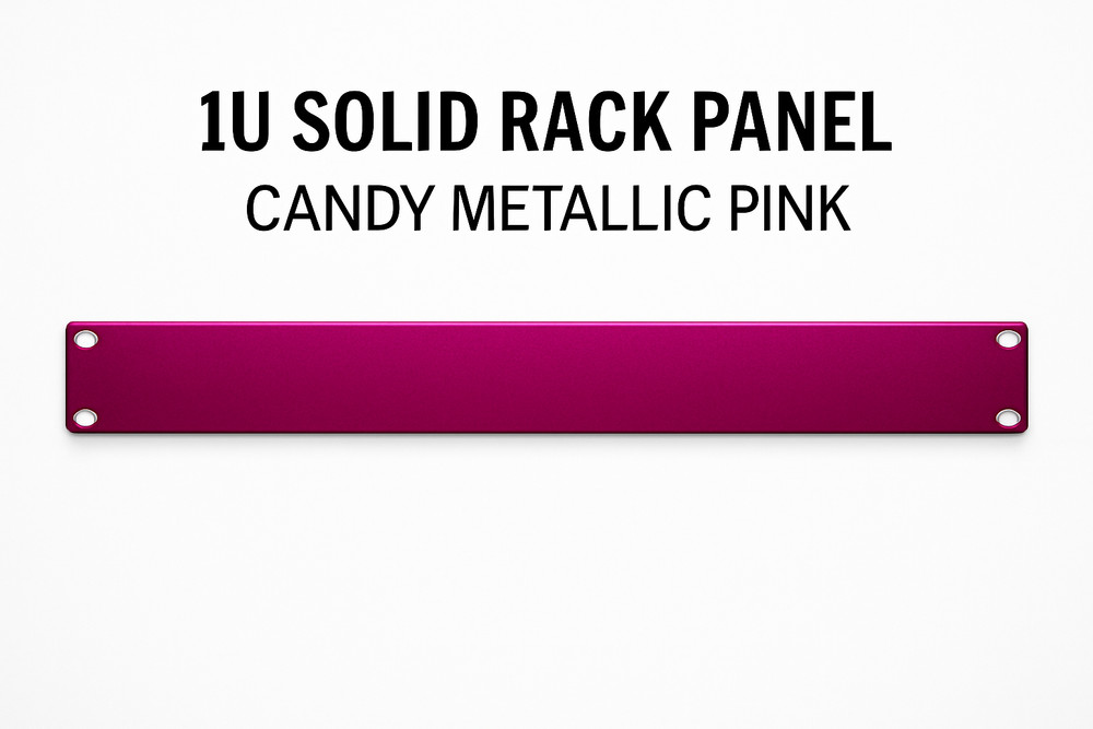 1U 19” Solid Steel Rack Panel – Candy Pink Metallic  – Custom Colors
