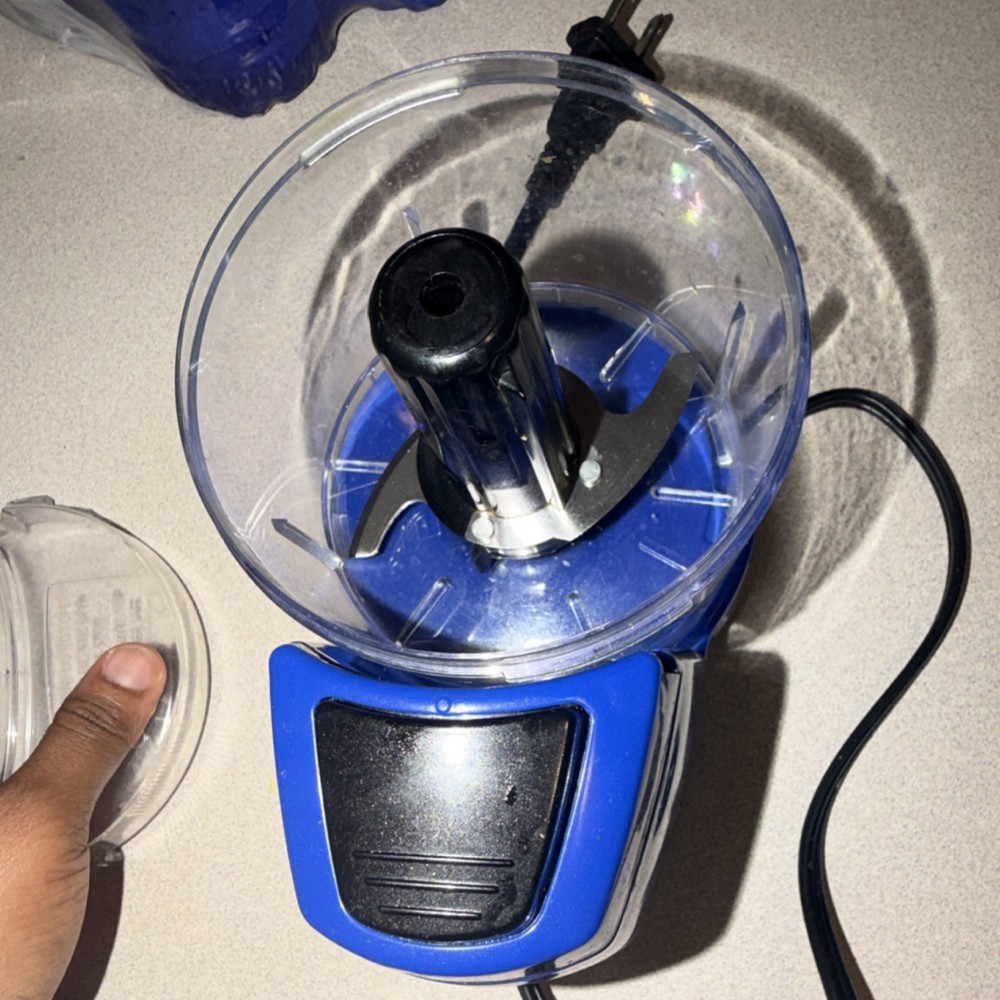 Kitchen Selectives MC-6GB Mini Food Processor 1.5 Cup Electric Blue