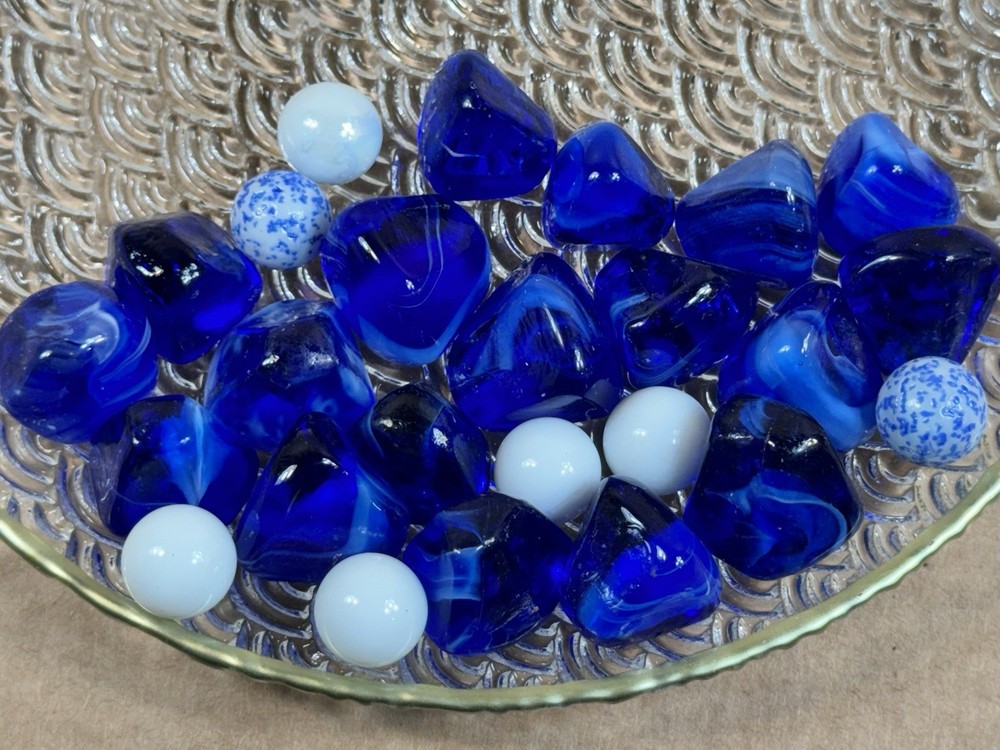 Cobalt Blue Glass Stones