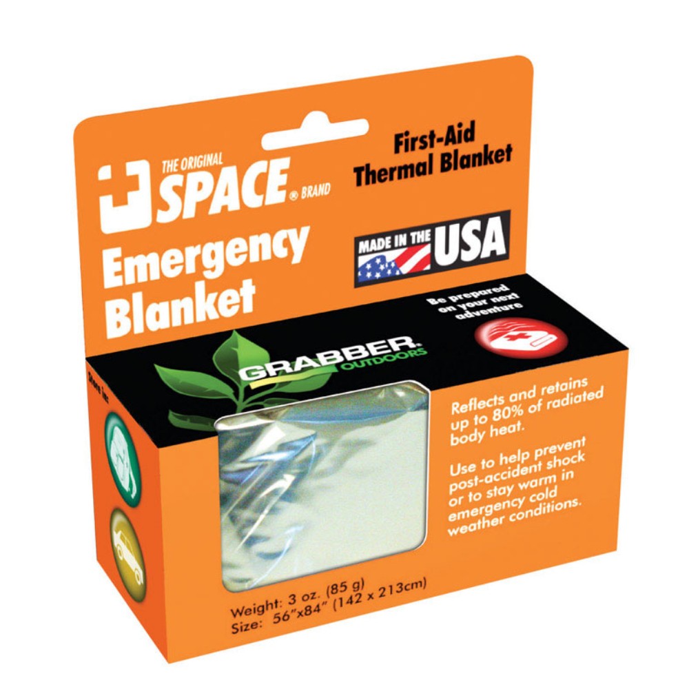 Grabber 9914EBSS Silver Emergency First-Aid Space Thermal Blanket 3.2 oz .