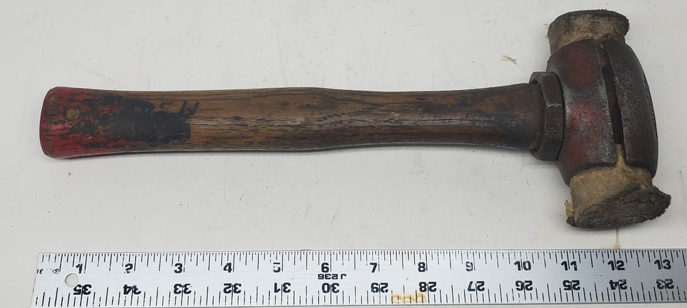 Vintage Chicago No 2 Split Head Rawhide Hammer