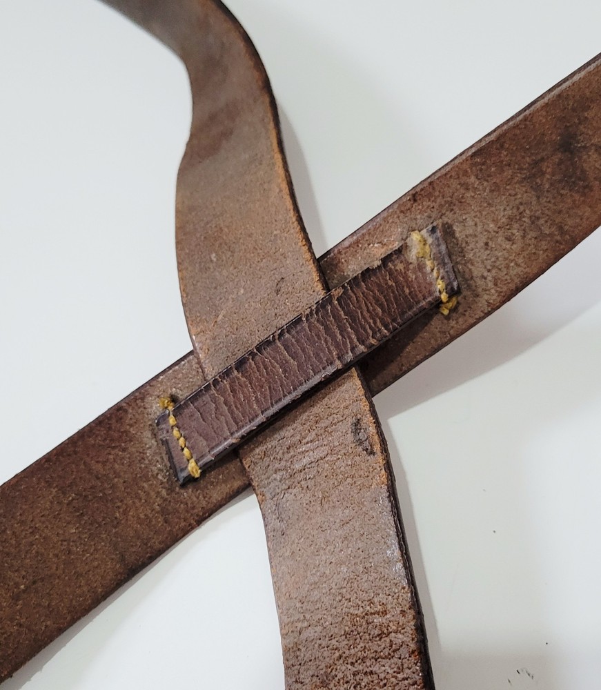 WW1 - NAMED 1916 DATED - SAM BROWNE BELT - DOUBLE STRAP - BRITISH ARMY FROG