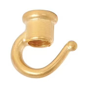 B&P Lamp Solid Cast Brass Hooks With Wire Ways, 1-3/8 Inch Height, 1/4IP