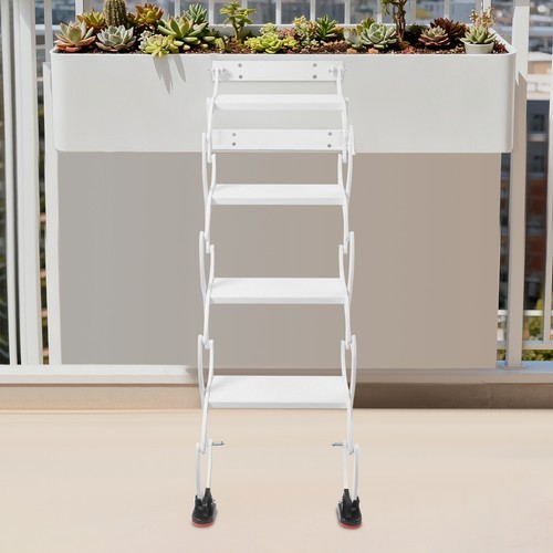 Attic Loft Pull Down Ladder 4 Step Wall Mounted Retractable Folding Stairs 39.4"