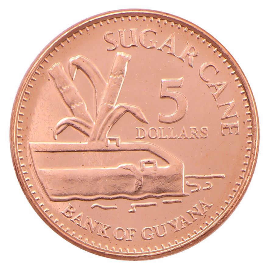 Guyana 5 Dollars, 2015, KM #51, Mint