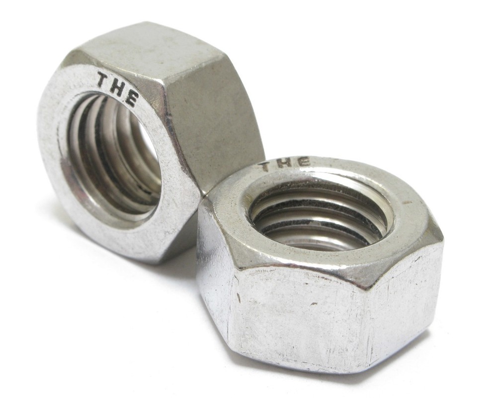 1/2"-13 Stainless Steel Hex Nuts, 100pc