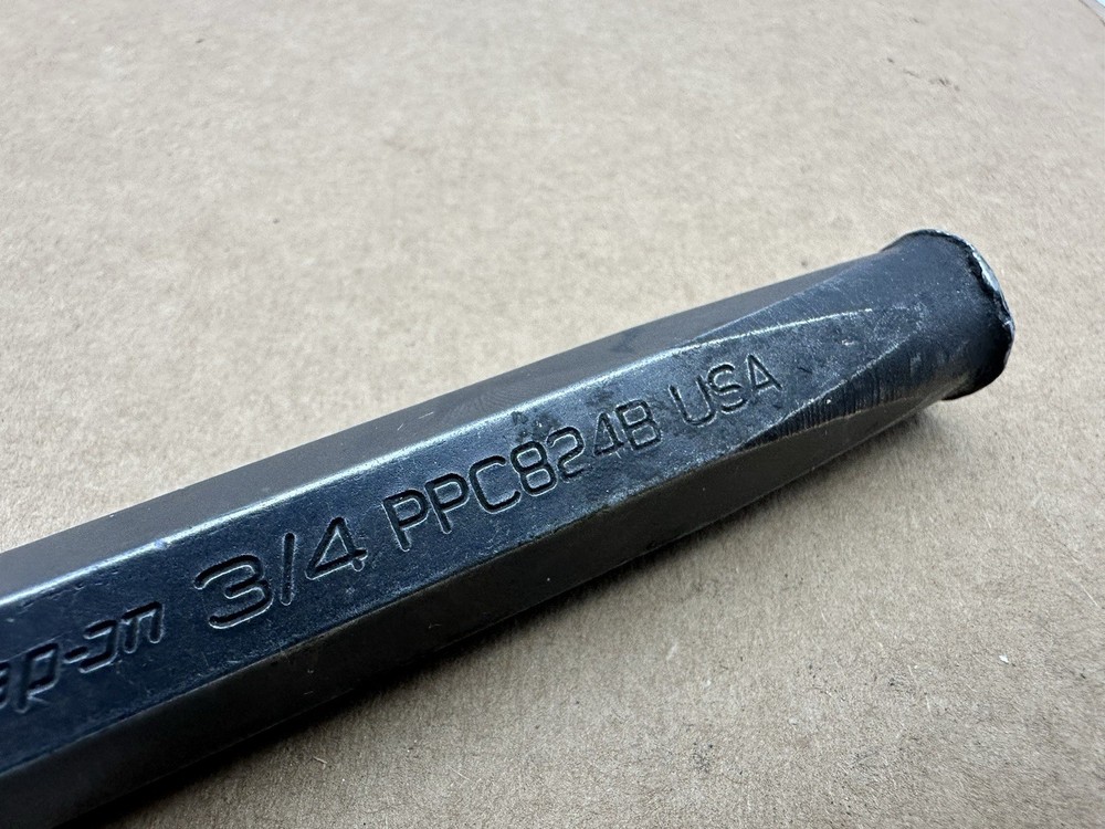 Snap-On Flat Hand Chisel PPC824B - 7-1/4" Length 3/4" Edge 5/8" Hex - Punch