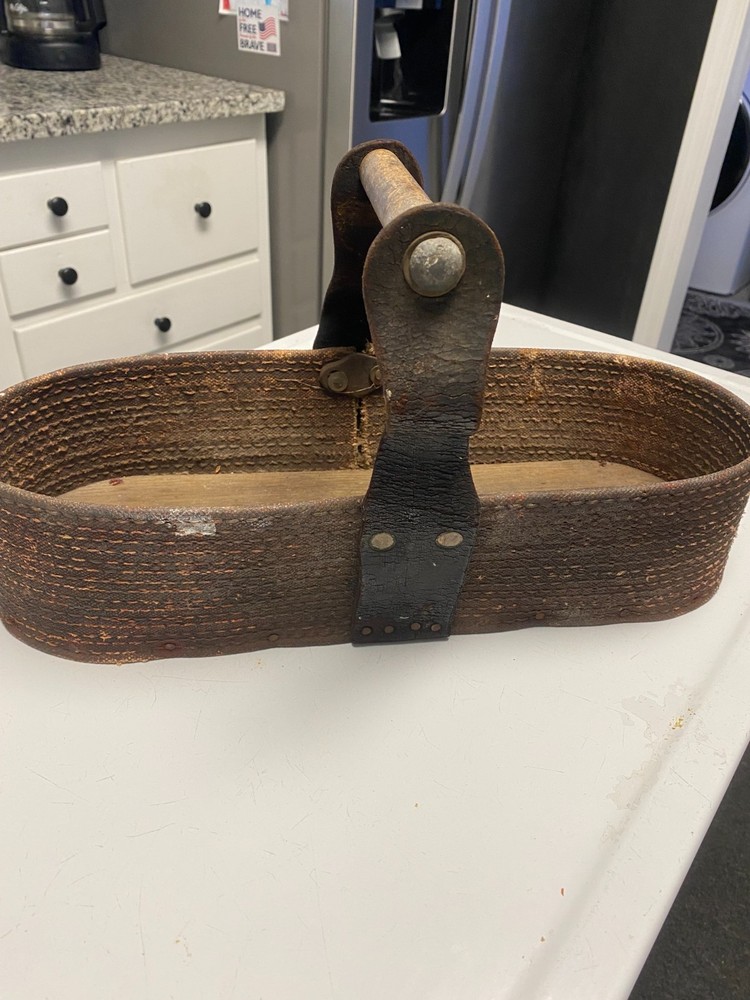 Vintage Farrier Toolbox Tote Leather & Wood
