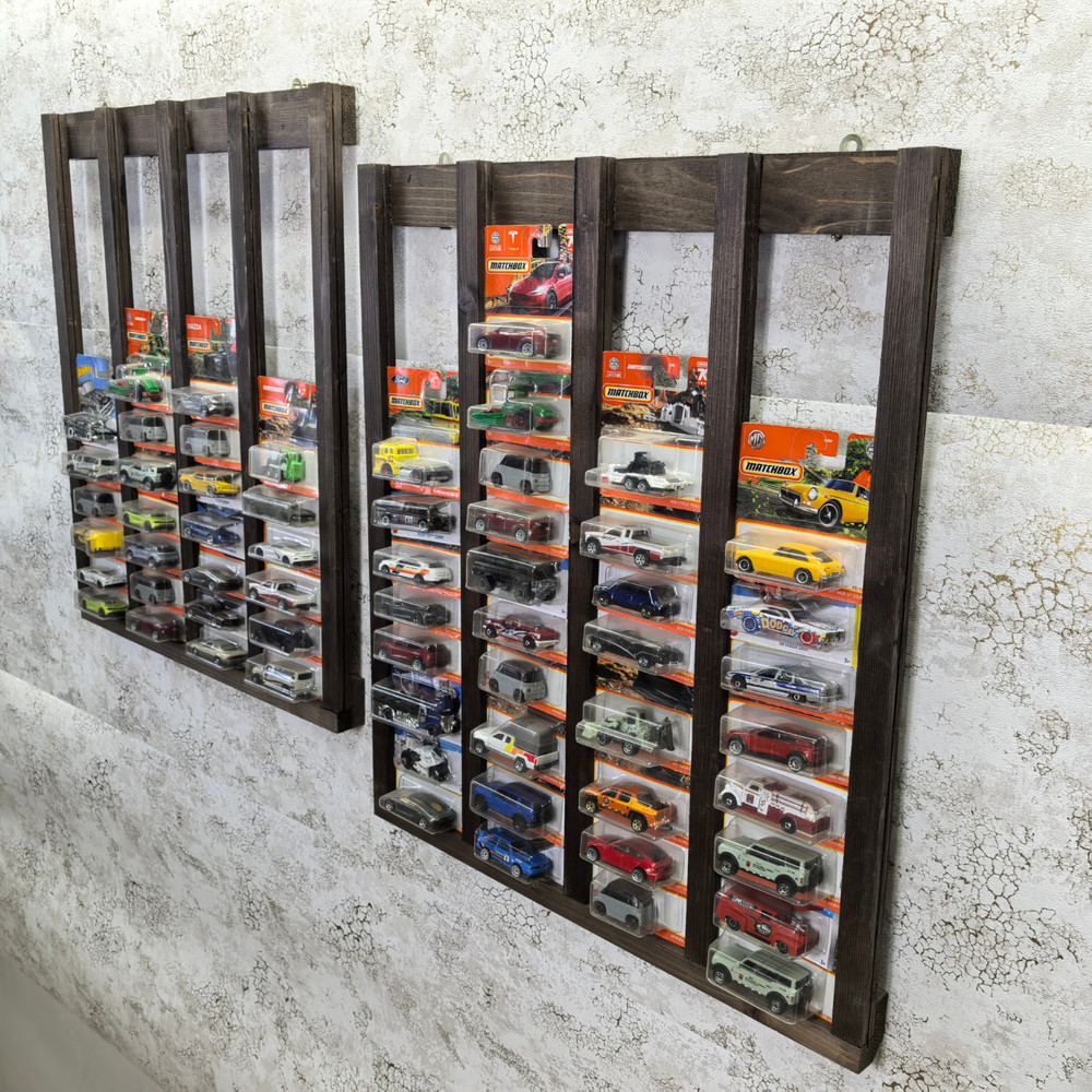 Hot Wheels Matchbox display rack frame holds 52 regular carded.