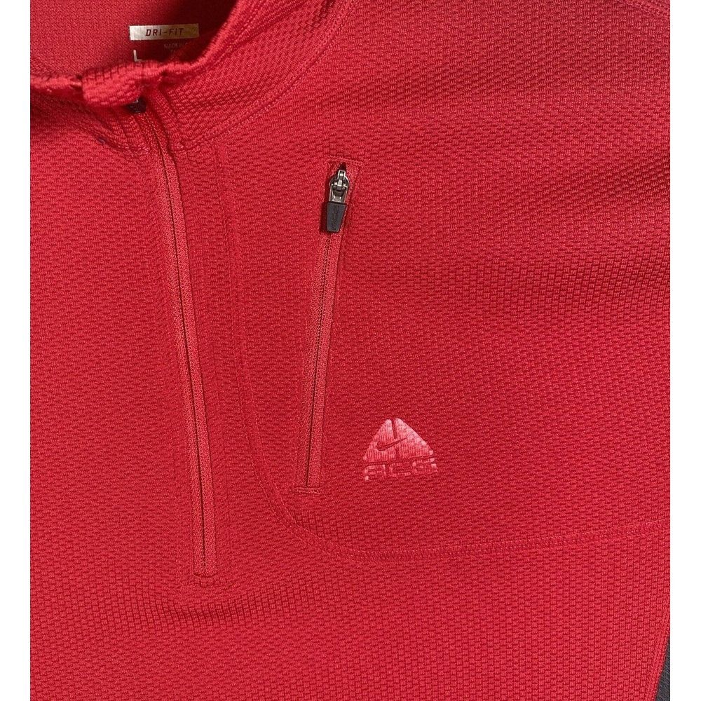 Nike ACG 1/4 Zip Pullover Jacket Men's Large Thermal Red