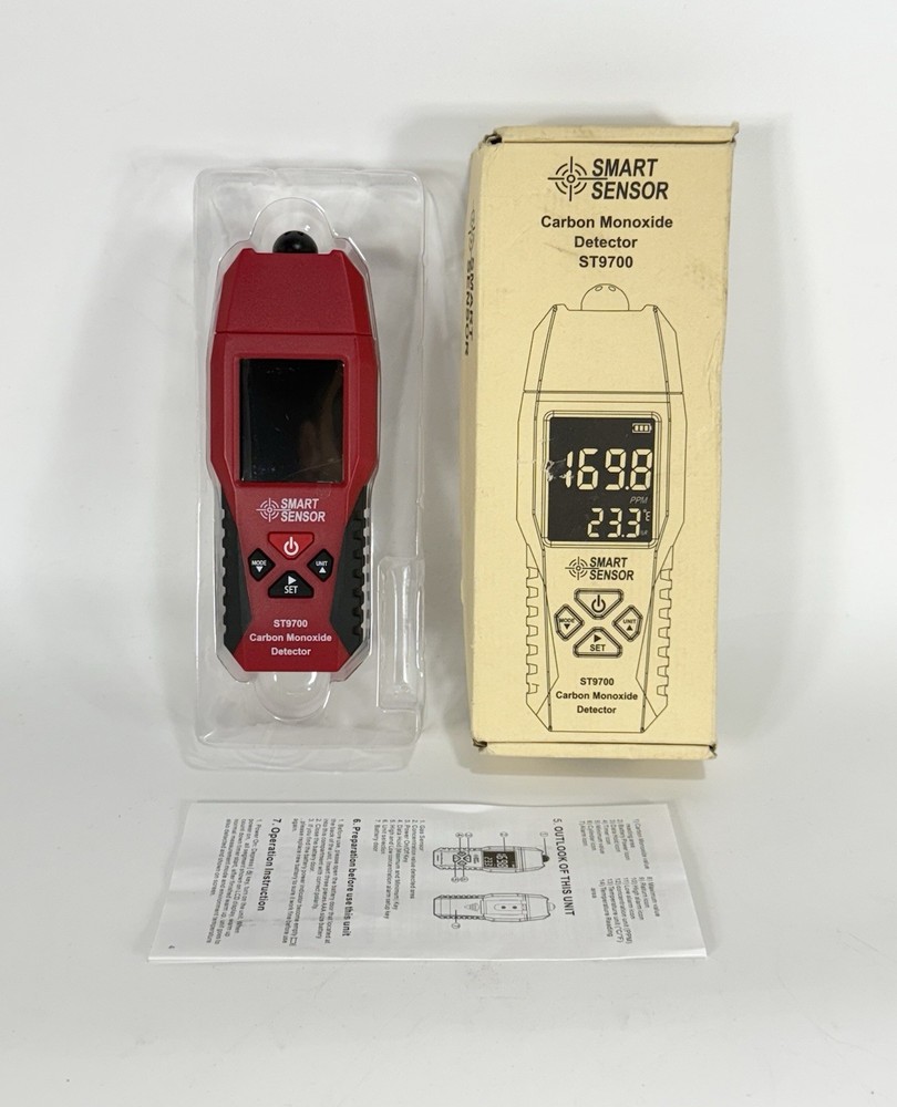 SMART SENSOR ST9700 Handheld Carbon Monoxide Meter with CO Gas Air Quality