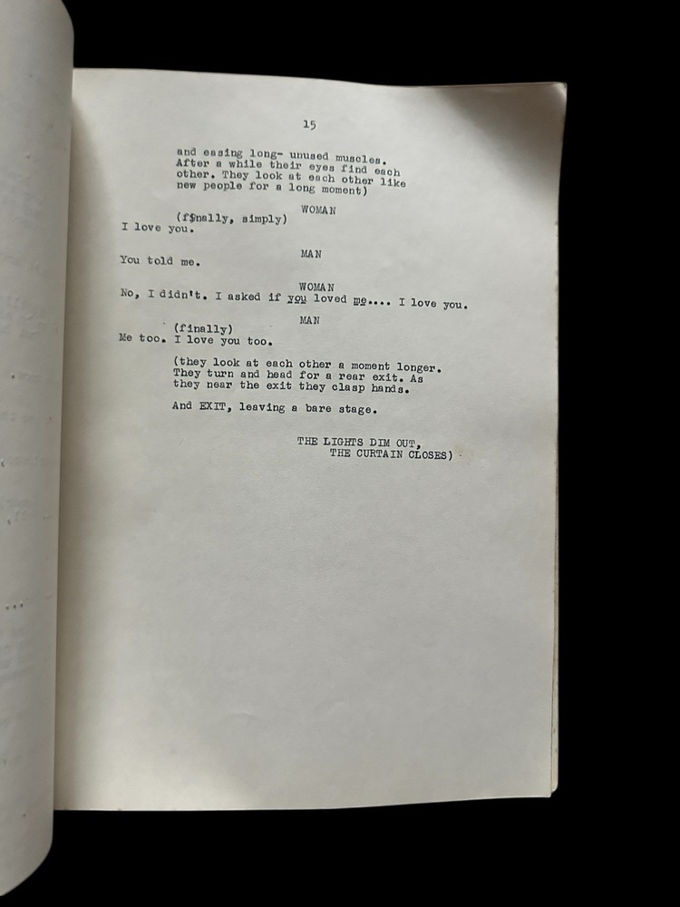 Sheldon Stark Love Affair #1–3 Original Typed Miniplay Script Notes green hornet