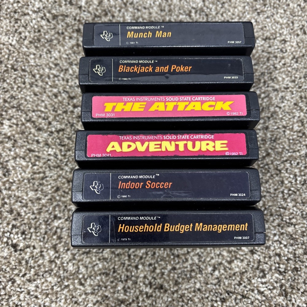 Vintage Texas Instruments TI-99/4A Home Computer & Power Games Bundle Tested