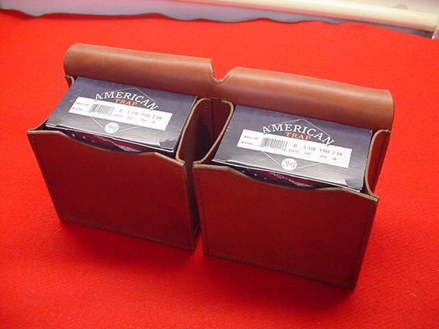 Leather- 2 Box- Shell Carrier- Trap Shooting- New!!!