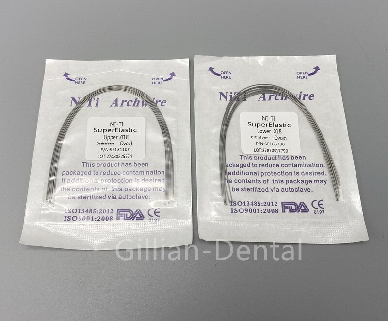 10pcs Dental Orthodontic Super Elastic Niti Arch Wires Round/Rectangular Form