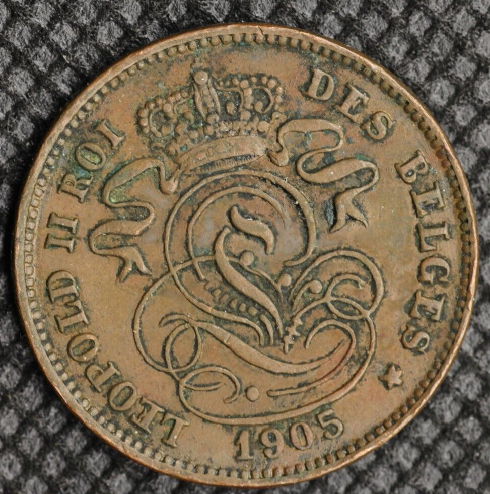 1905 Belgium Two Centimes Coin 1390