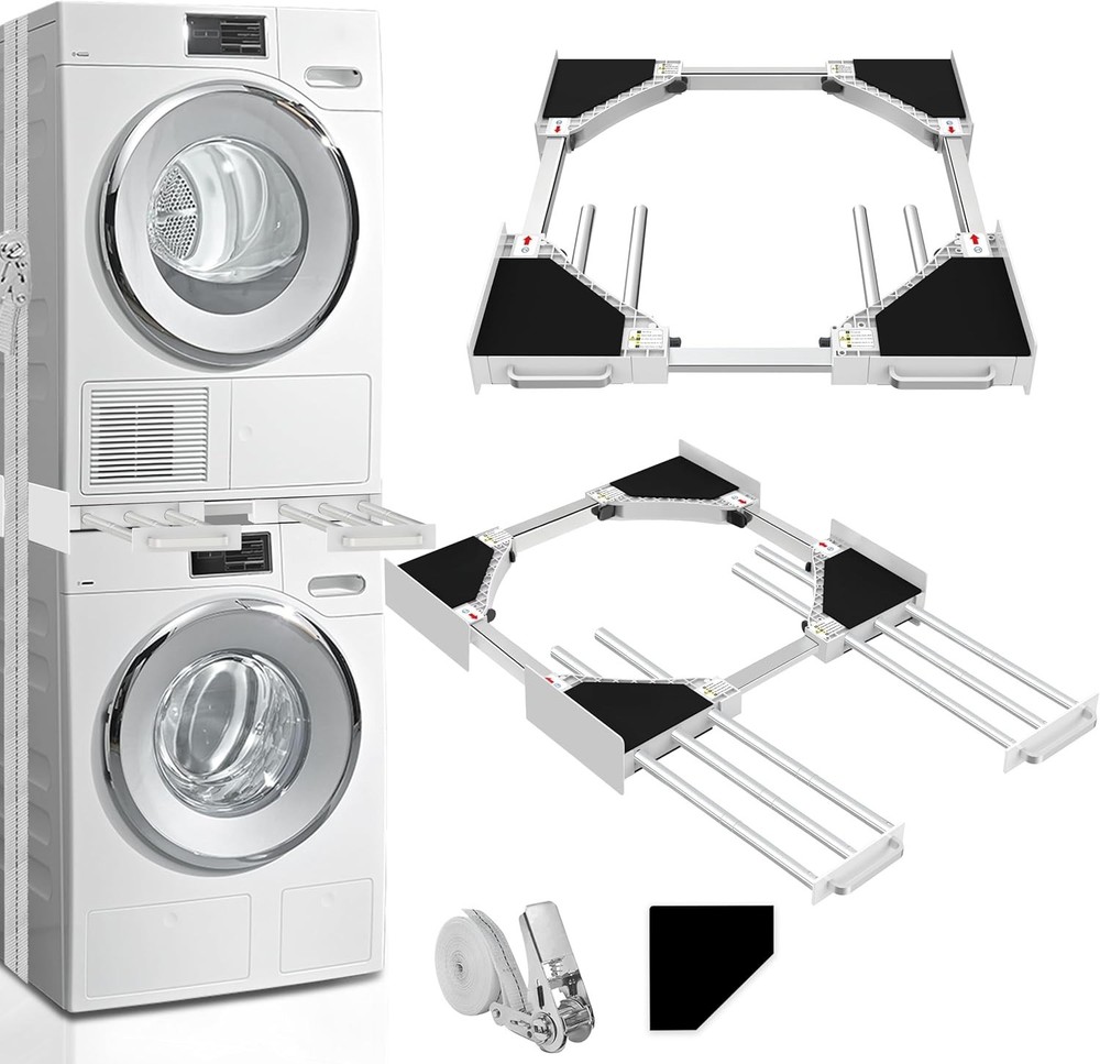 Stacking Kit for Washer Dryer - Pull-Out Rack - Universal 24-29" Fit
