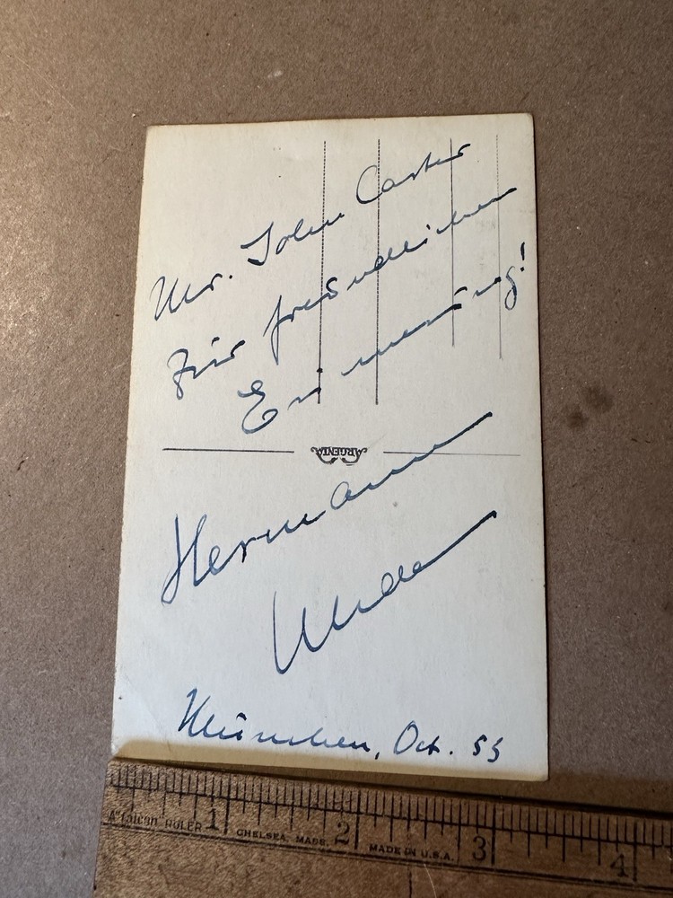Herrmann Uhde German Opera Baritone Genuine Autograph Signed Photo Postcard