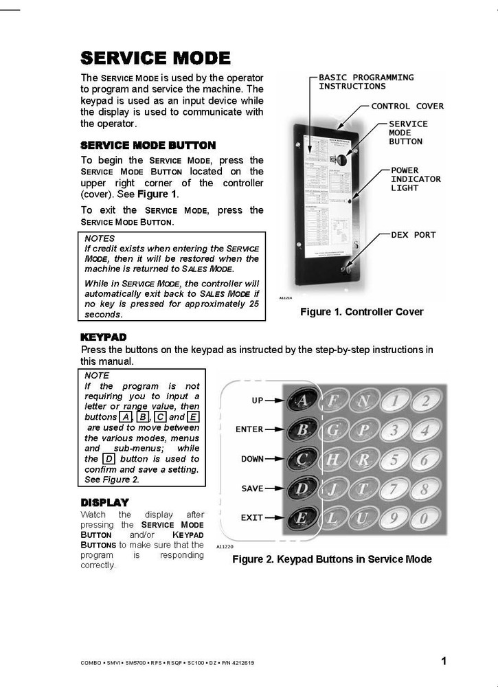 120 SELECT CONTROLLER SOFTWARE PROGRAMMING MANUAL FITS VENDNET 4212619 H 2007