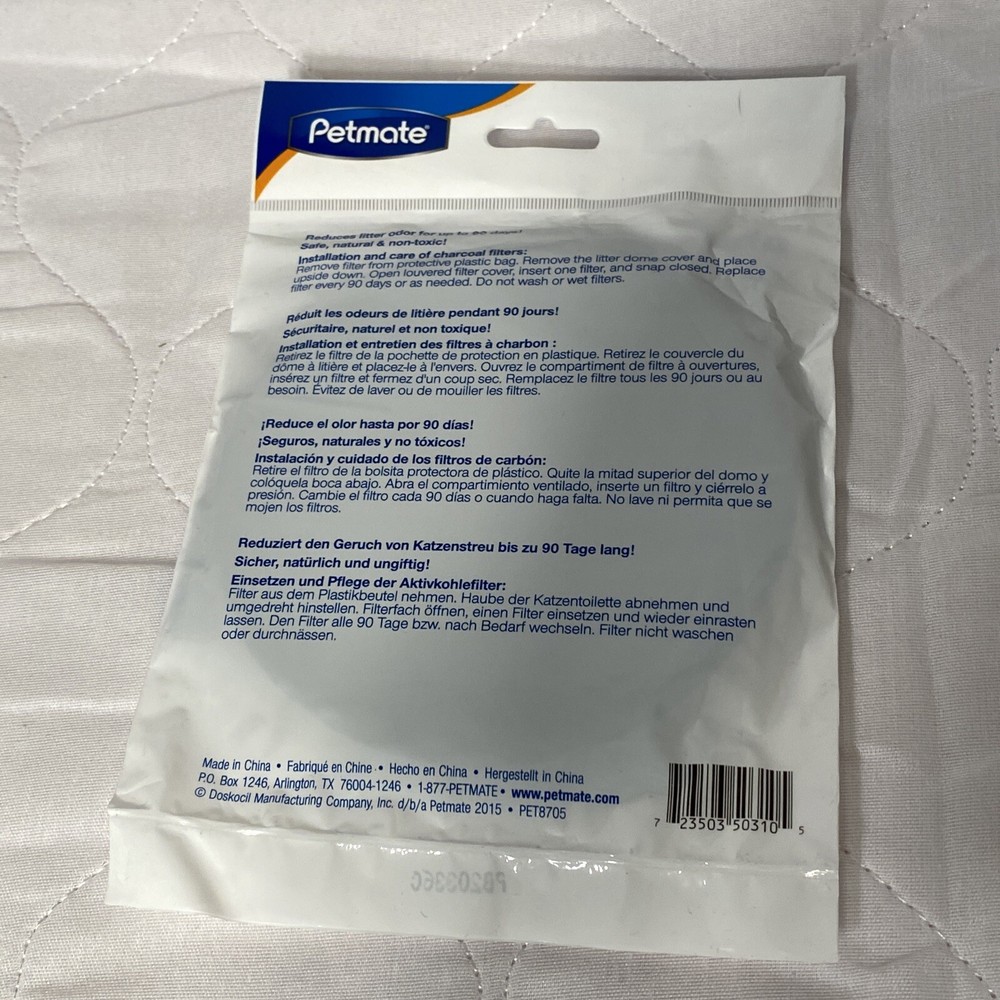Petmate Charcoal Filters for Litter Dome 2 Pack