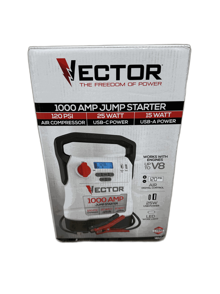 VECTOR 1000 Amp Jump Starter, Compressor, USB Power