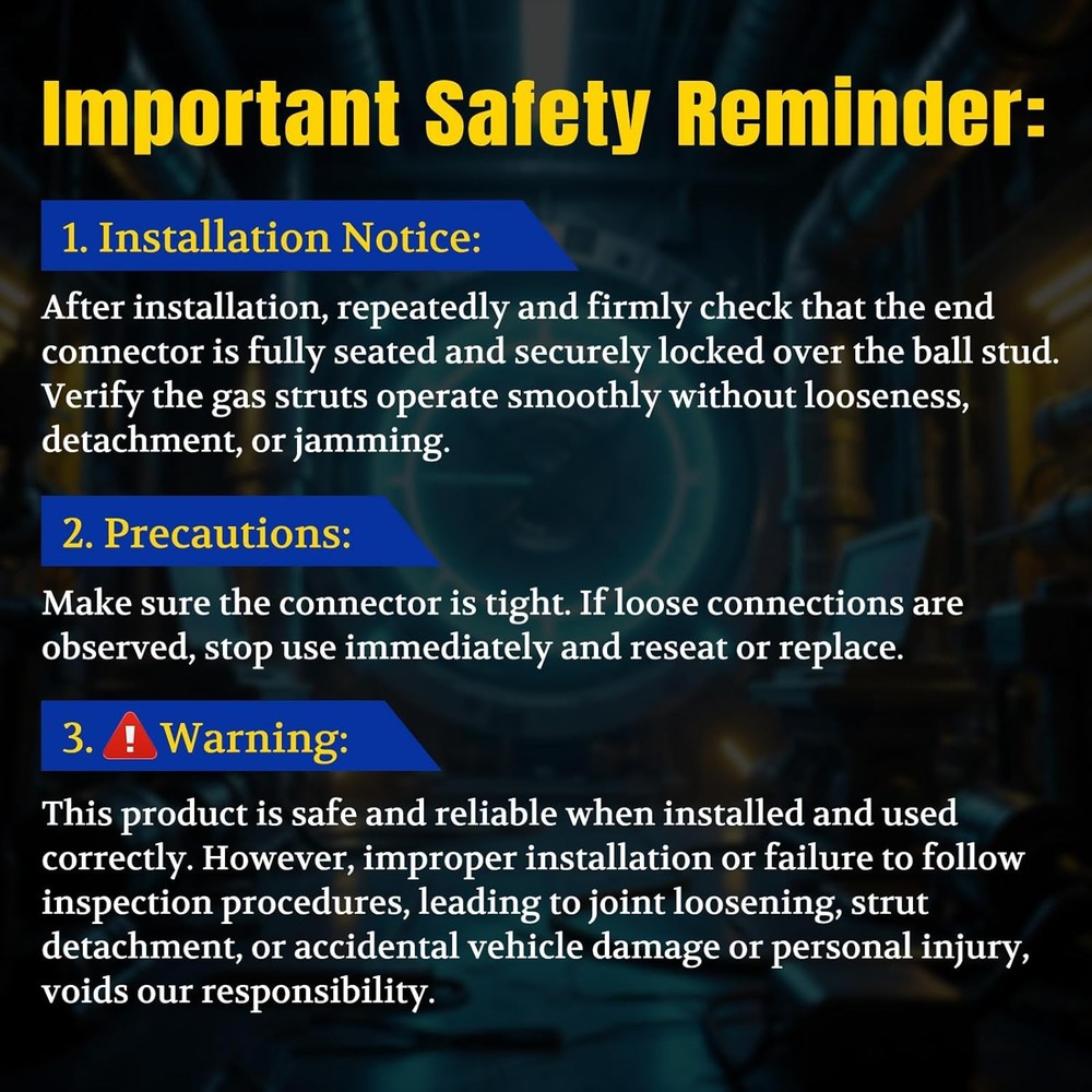 Rear Hatch Struts for Scion TC 2011-2016 Lift Support