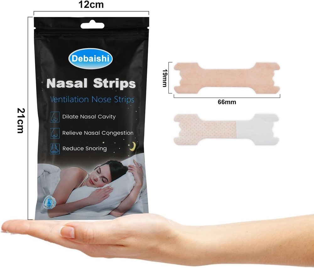 Universal-Fit 60 Count Nasal Strips: Soft, Lightweight Solution for Better Sleep