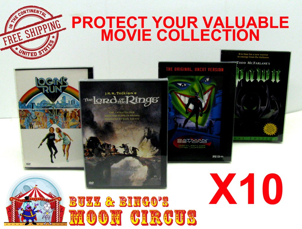 10x DVD SNAPBACK CASE (SIZE DV6) - CLEAR PLASTIC PROTECTIVE BOX PROTECTOR SLEEVE