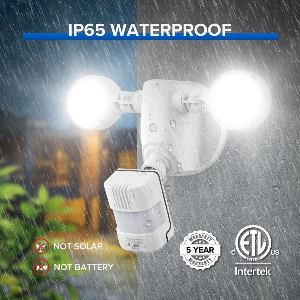 Floodlight 10,000LM LED Motion Sensor Outdoor Security W/Remote Control SANSI