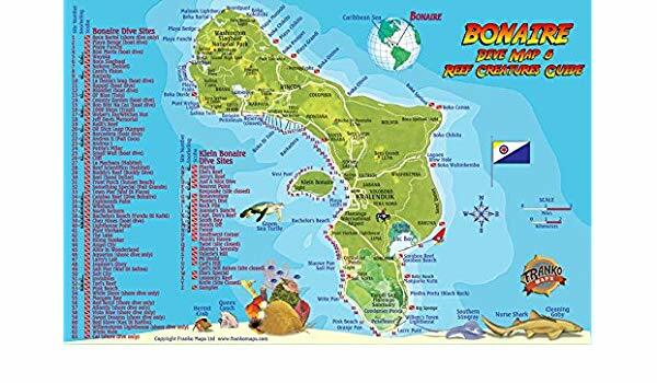 Franko Maps Fish ID Card & Dive Map - Bonaire