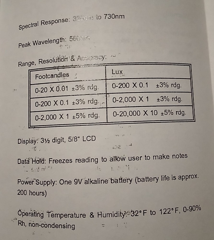 Yu Fung Digital Light Meter YF-170